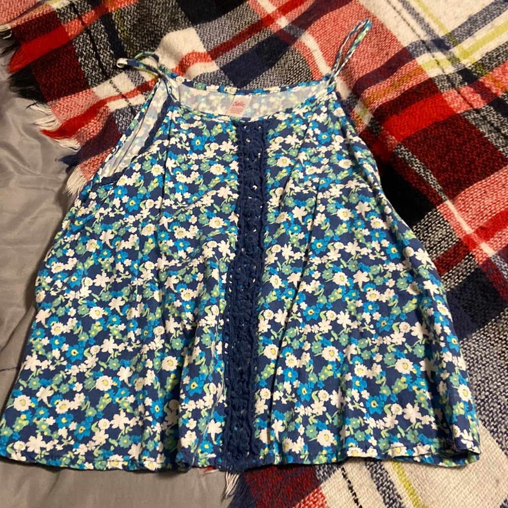 blue floral justice shirt